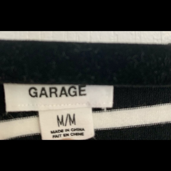 Garage Maternity Black and White Striped Dress - Picture 3 of 3